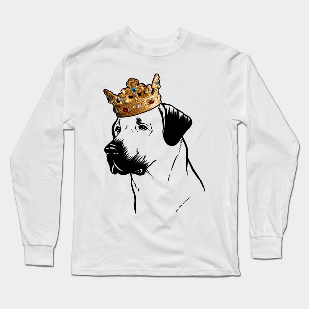 Anatolian Shepherd Dog King Queen Wearing Crown Long Sleeve T-Shirt by millersye